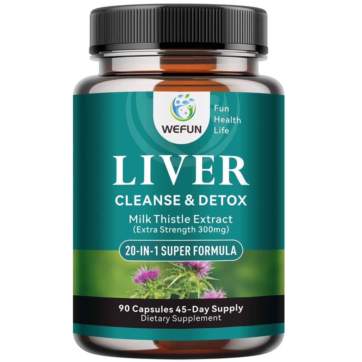 Liver Cleanse Detox & Repair Formula with Premium Milk Thistle – 45 Day Supply