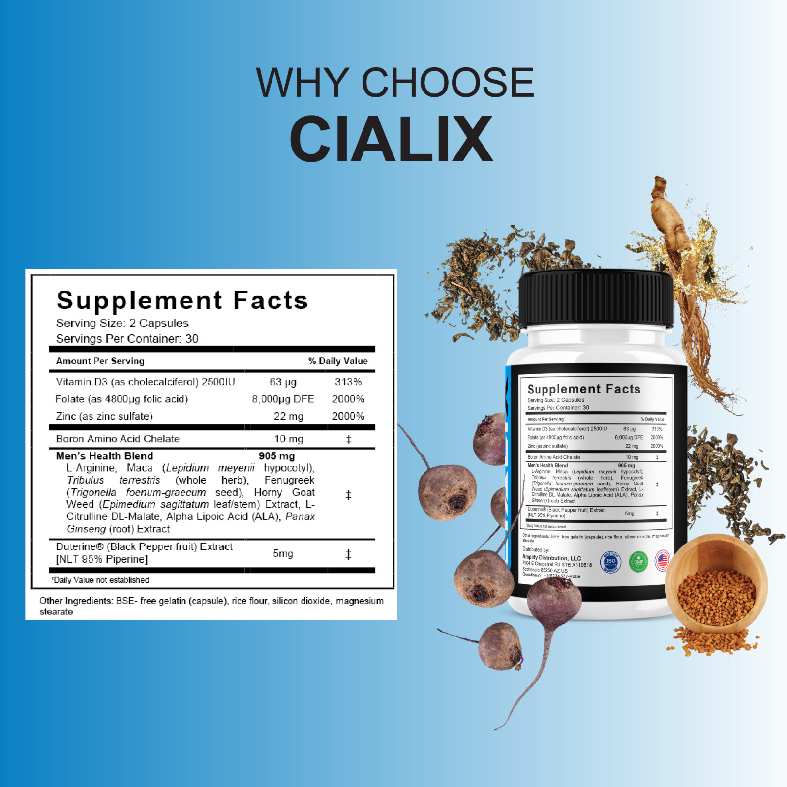 Cialix Premium Performance Supplement, Cialixs Advanced (60 Capsules)
