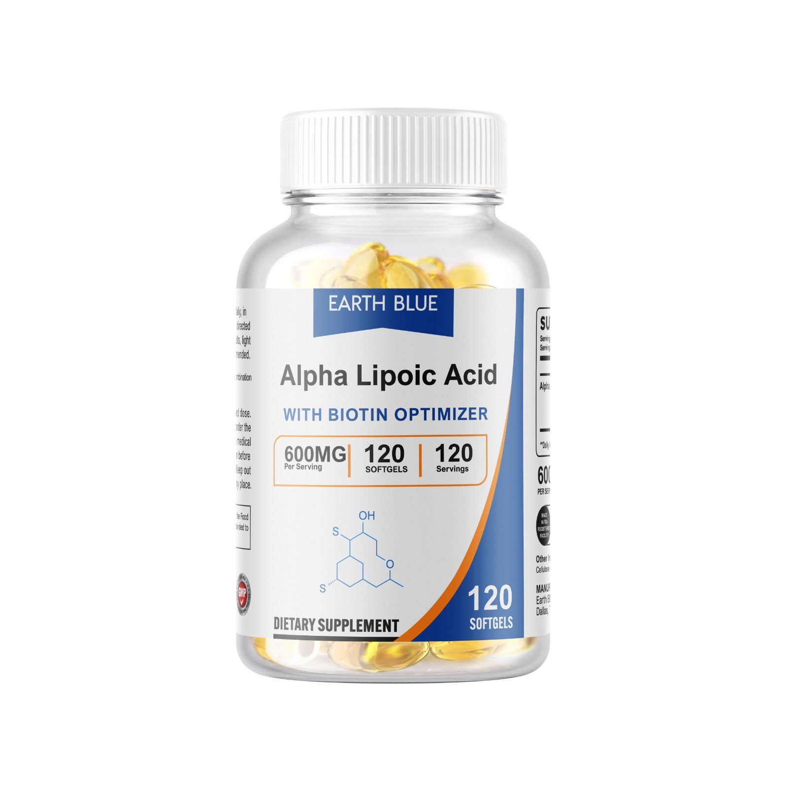 Alpha Lipoic Acid – 600mg Per Serving – 360 Softgels