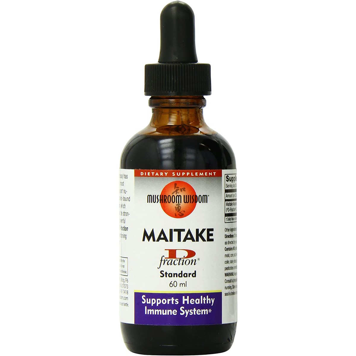 Mushroom Wisdom Maitake D Fraction Supplement 60 Ml 1 Pack