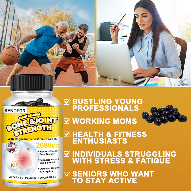 Vitamin K2+ D3 – Helps with Calcium Bone and Joint Strength 60 Capsules