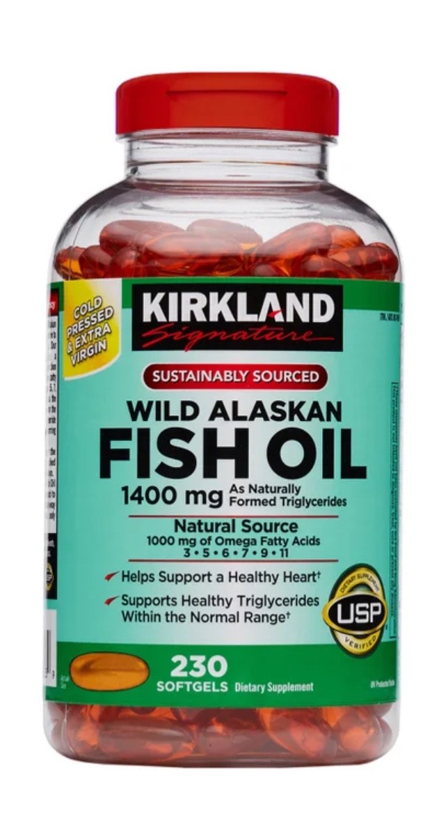 Kirkland Signature Wild Alaskan Fish Oil 1400 mg., 230 Softgels EXP 08/2027