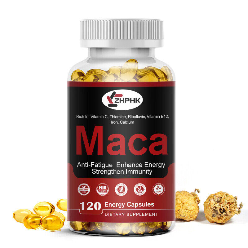 Organic Maca Root Capsules | 120 Pills | Peruvian Maca Extract for Men&Women