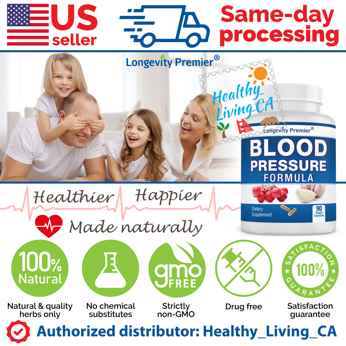 [Value bundle] Longevity Blood Pressure Formula 90 Capsules 3 bottles