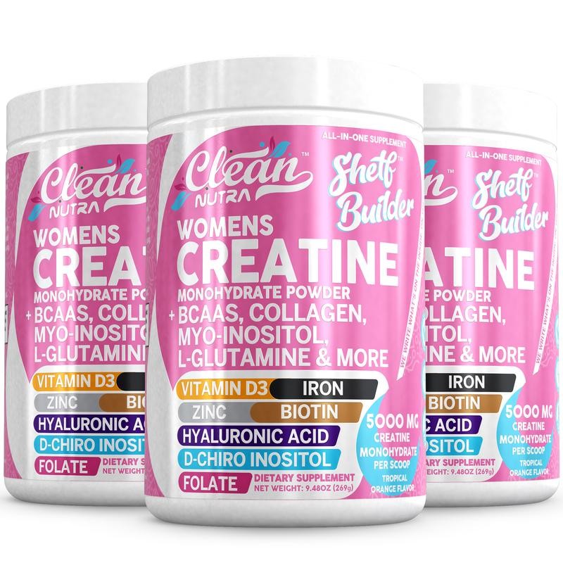 Quality Clean Nutra Women’s Creatine Monohydrate Powder with BCAAs Collagen 5000