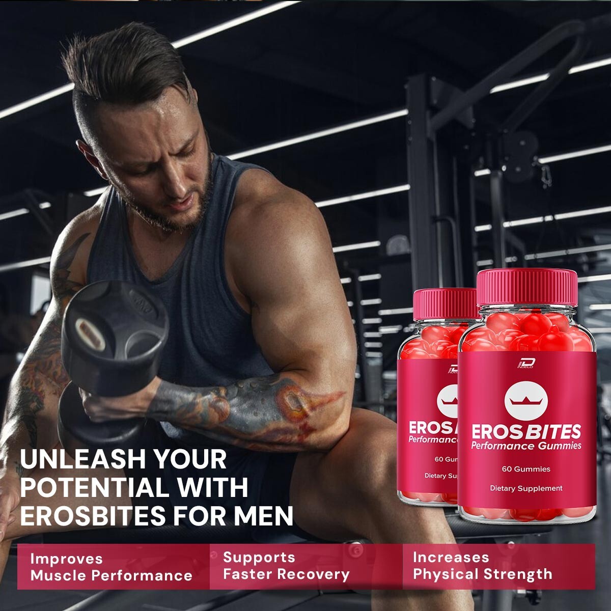 (1 Pack) Eros Bites Gummies for Men – Erosbites Male Gummy All-Natural Reviews