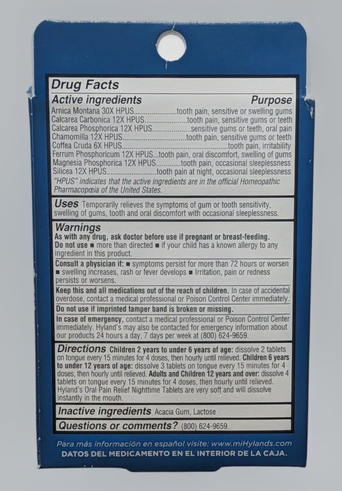 Hyland’s 4Kids Oral Pain Relief – Nighttime – 125 Quick-Dissolving Tablets