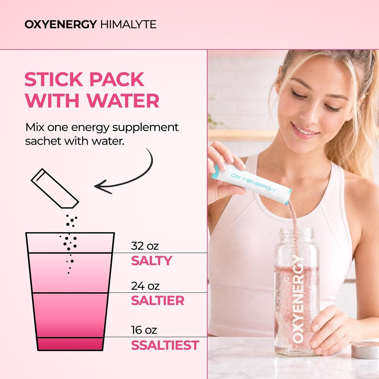 OxyEnergy Electrolyte Packets Powder, Daily Hydration Packets, Sugar Free | Plan