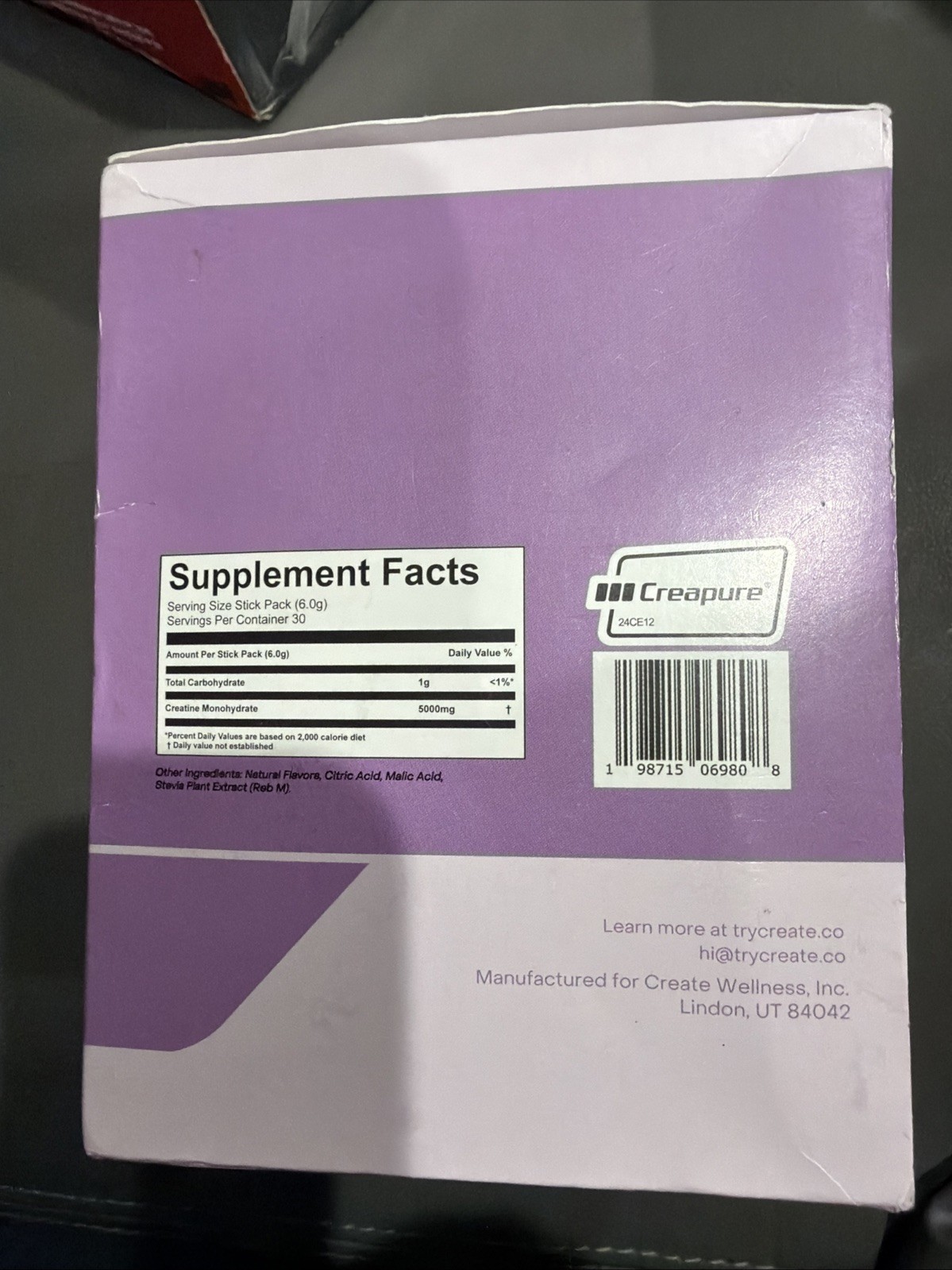 Creatine Monohydrate On-The-Go Stick Packs Mixed Berry (30 Sticks) Exp. 8/27