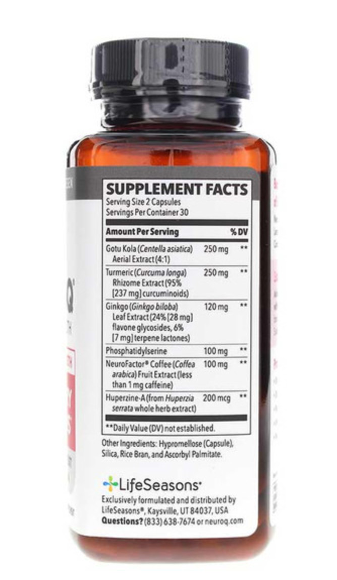 SALE NeuroQ Memory & Focus Extra Strength 60 Veg Caps FRESH – SALE
