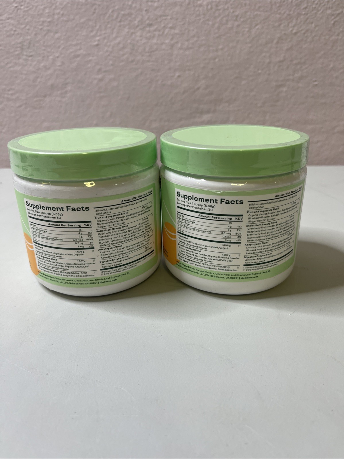 Bloom Greens Superfood Powder Mango 30 Servings Digestion Bloat Relief 4/27 2PK