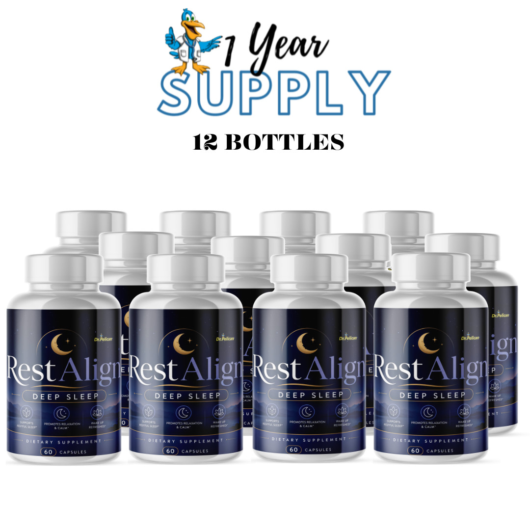 Rest Align- Sleep & Energy Support- 12 Bottles- 720 Capsules
