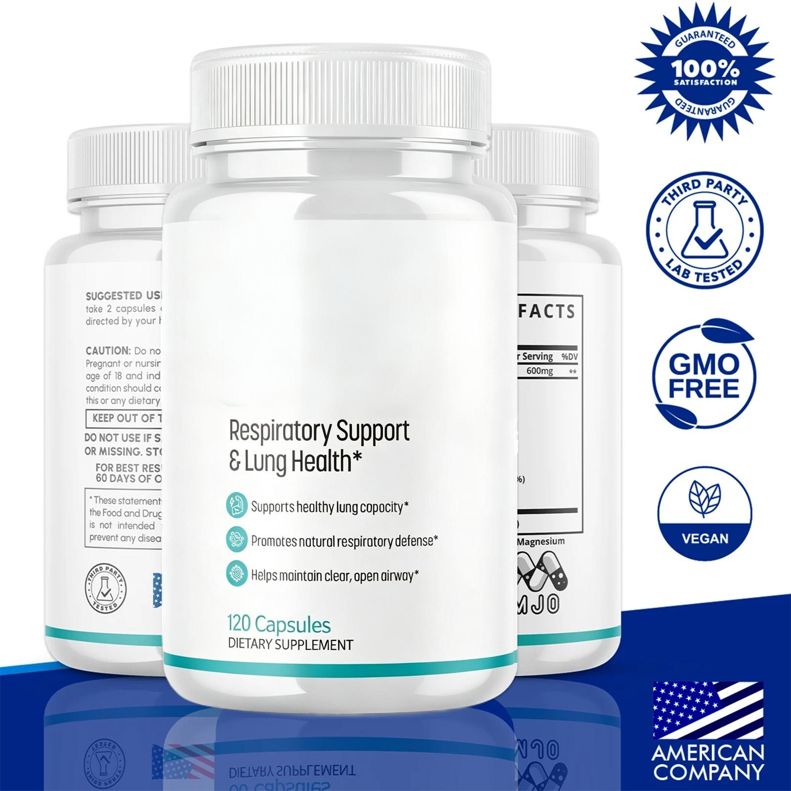 60 Count Daily Herbal Nutrient Capsules, General Respiratory Wellness Dietary
