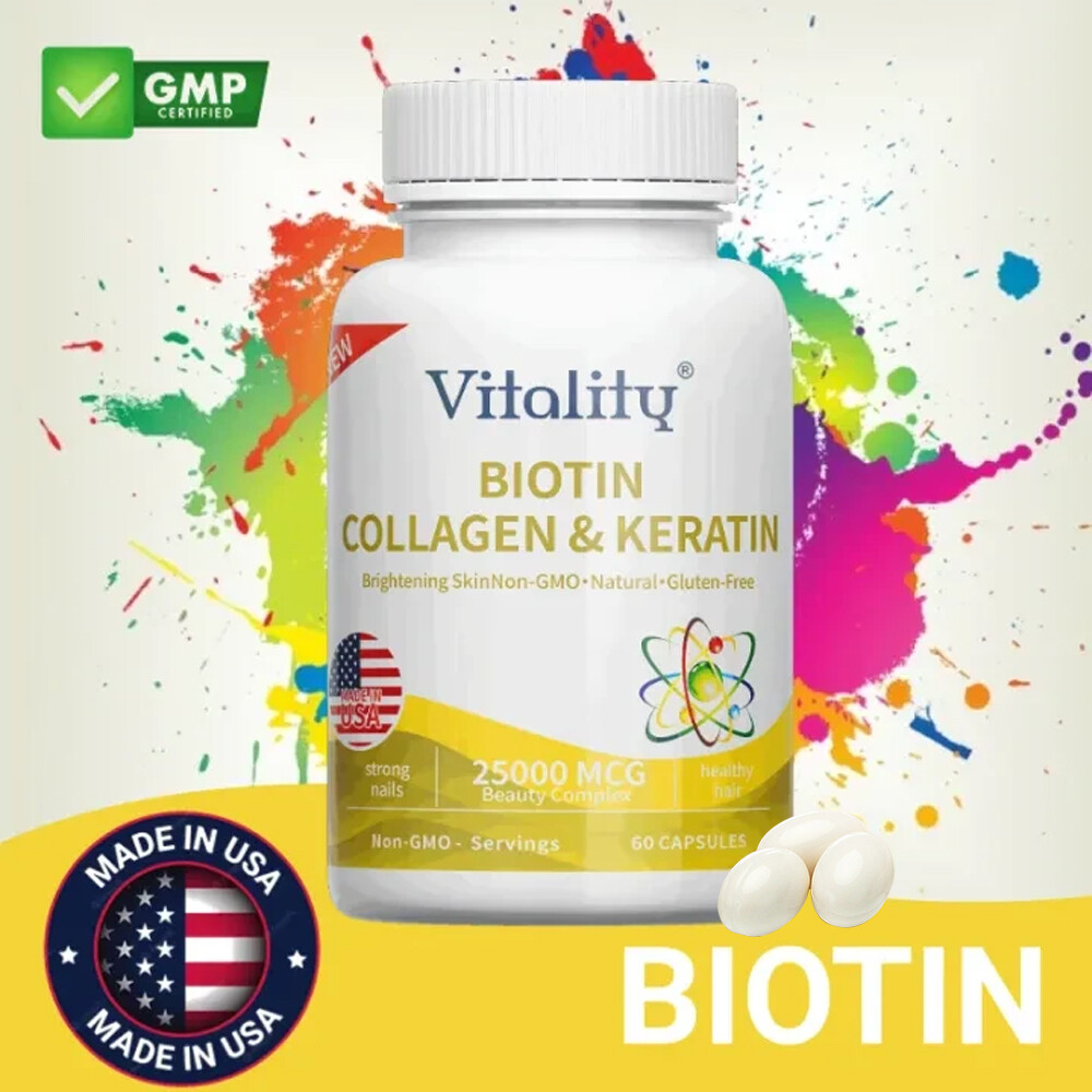 Hair, Skin and Nails – Biotin, Collagen, Keratin – Anti-aging, Antioxidant