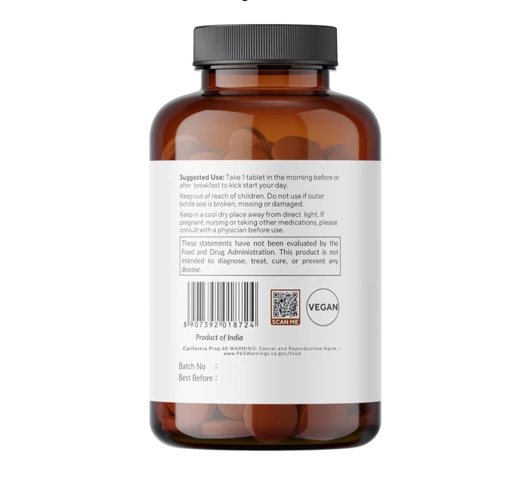 Grenera Triphala Tablets 180 Count 500mg Organic Vegan Kosher Herbal Supplement
