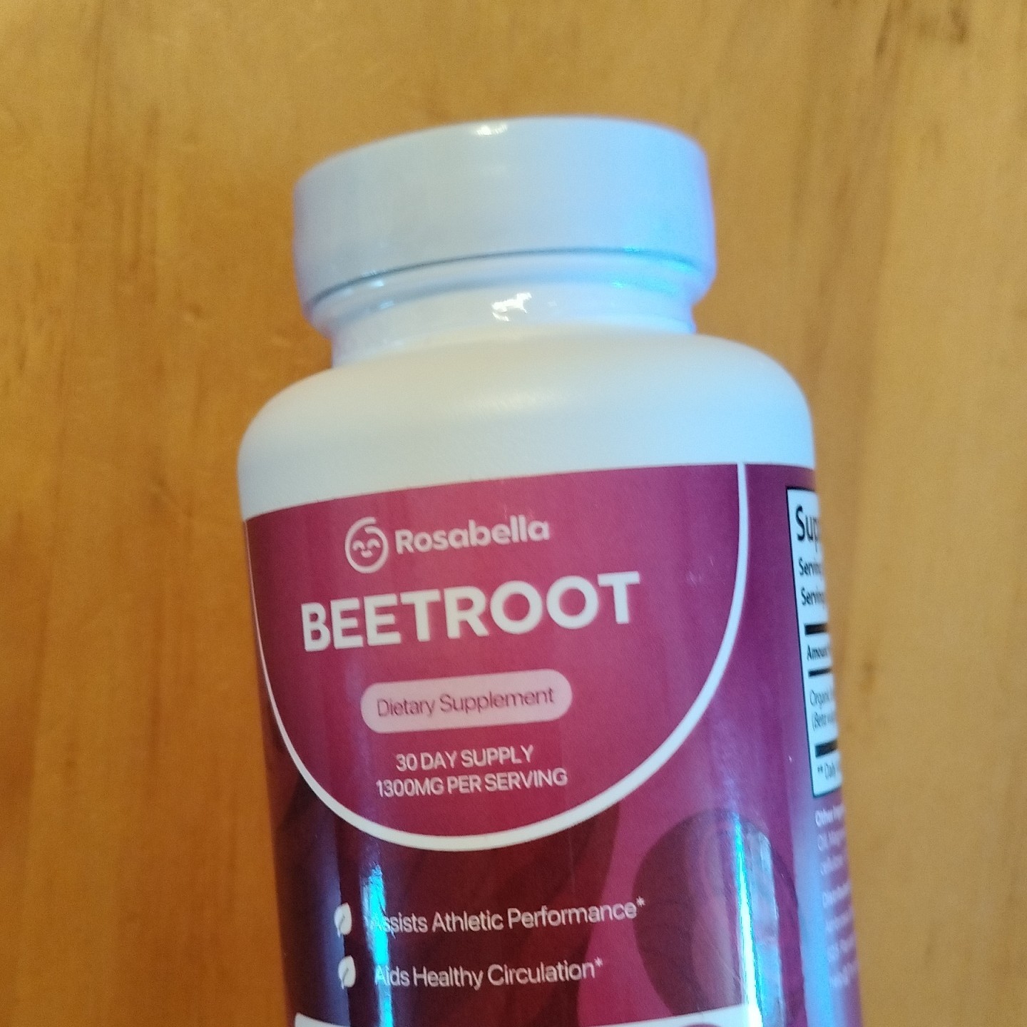 Rosabella Organic Beetroot Capsules 1300mg Vegan 60 Count Athletic Performance