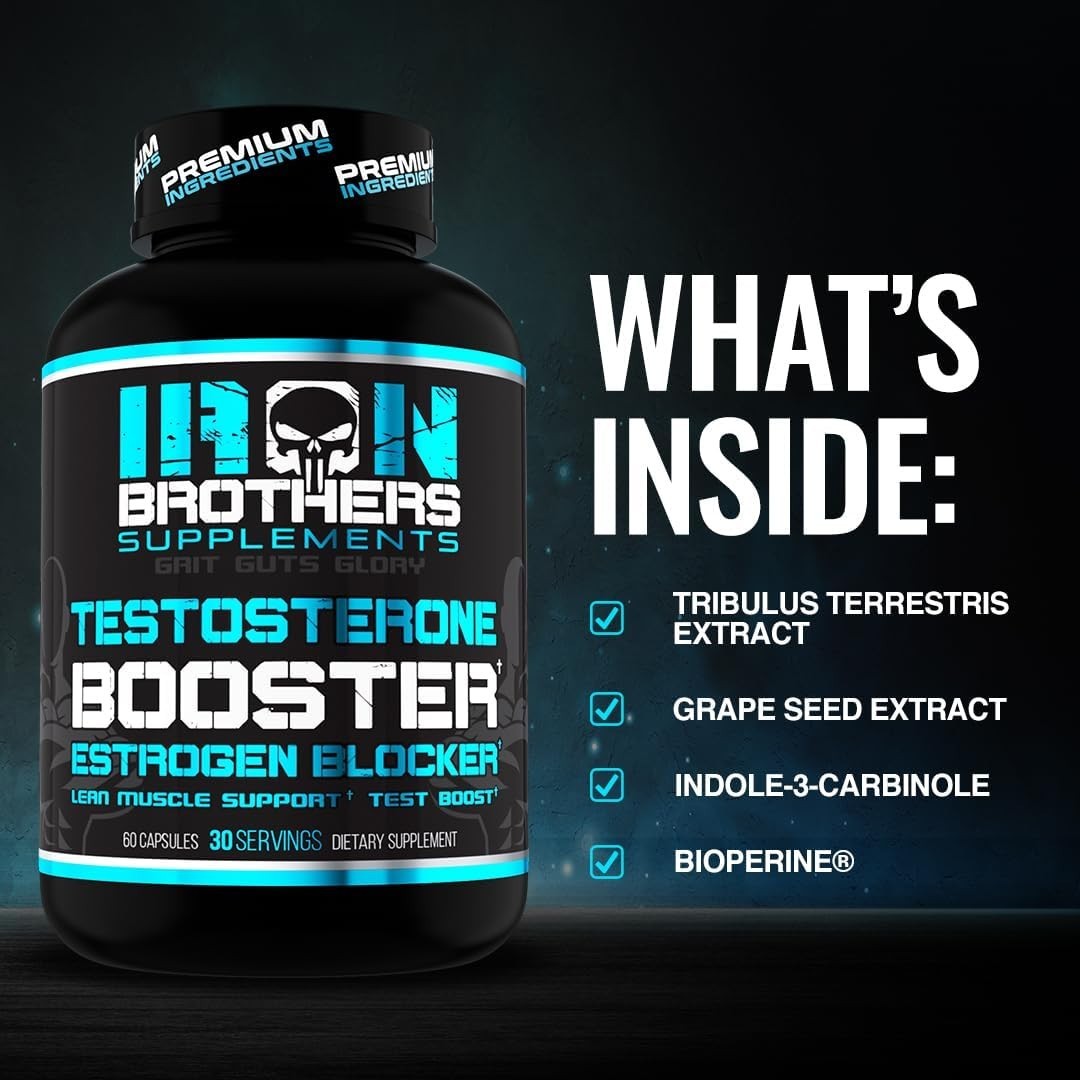 Iron Brothers Supplements Estrogen Blocker Testosterone Booster Muscle Strength