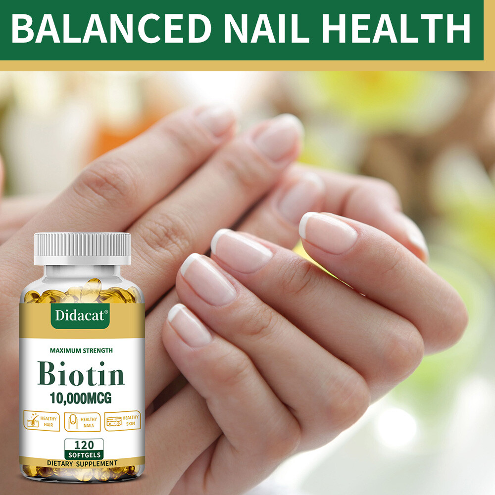 Vegan Biotin 10,000mcg Softgels – Max Strength Biotin Vitamin B7