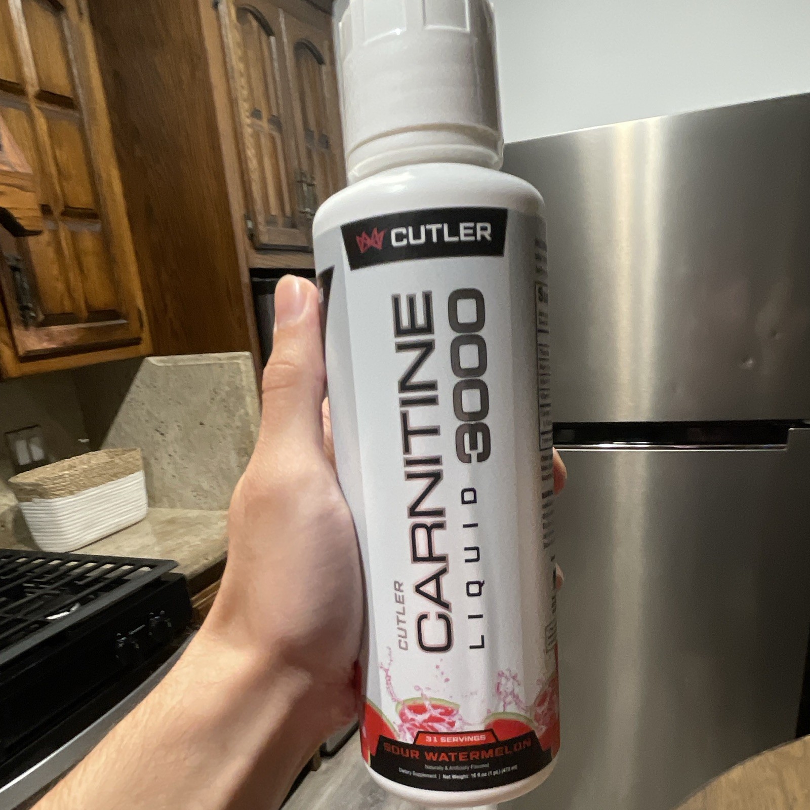 Cutler L-Carnitine Liquid 3000mg Energy Support, Sour Watermelon + B Vitamins