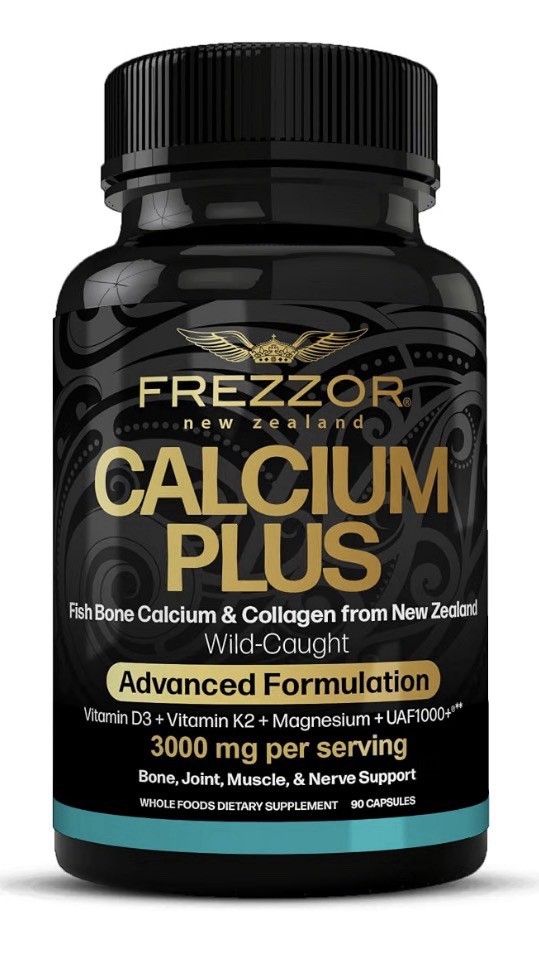 FREZZOR Calcium Plus New Zealand Bone Joint Muscle Nerve Support 90 Capsules