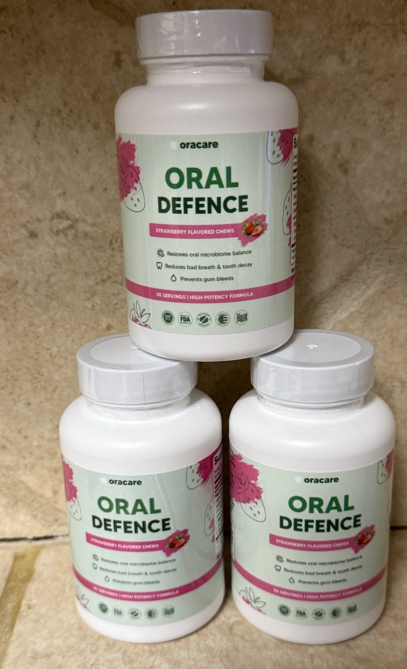 Oral Defence Advanced Probiotic For Healthy Teeth & Gums (3 Bottles) NEW SEALED!
