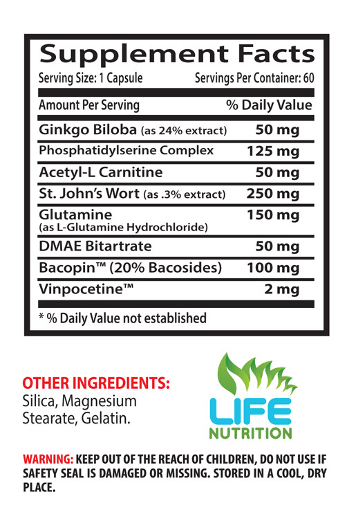 DMAE Bitartrate – Brain & Memory Booster 775mg – Neuromuscular Innervation 1B