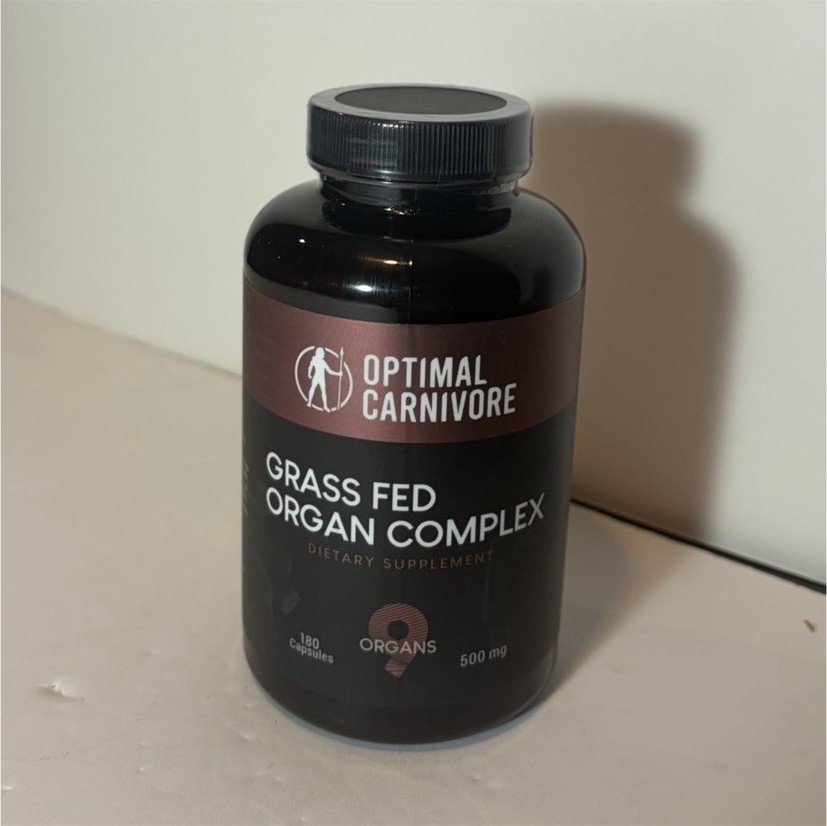 Optimal Carnivore Grass Fed Organ Complex 500mg Liver Heart Kidney 180 Caps