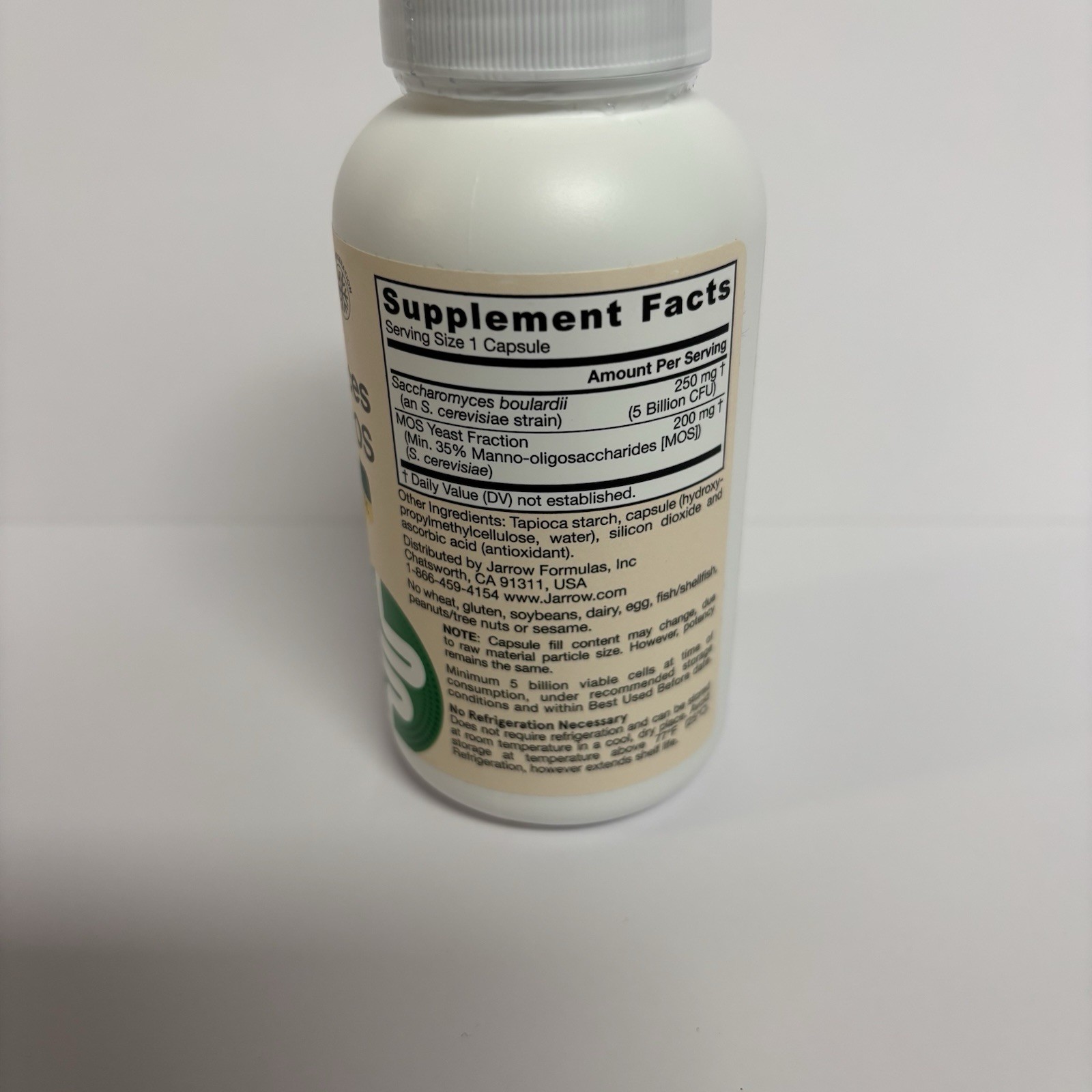 Jarrow Formulas Saccharomyces Boulardii + MOS 5 Billion CFU 90 Veggie Capsules