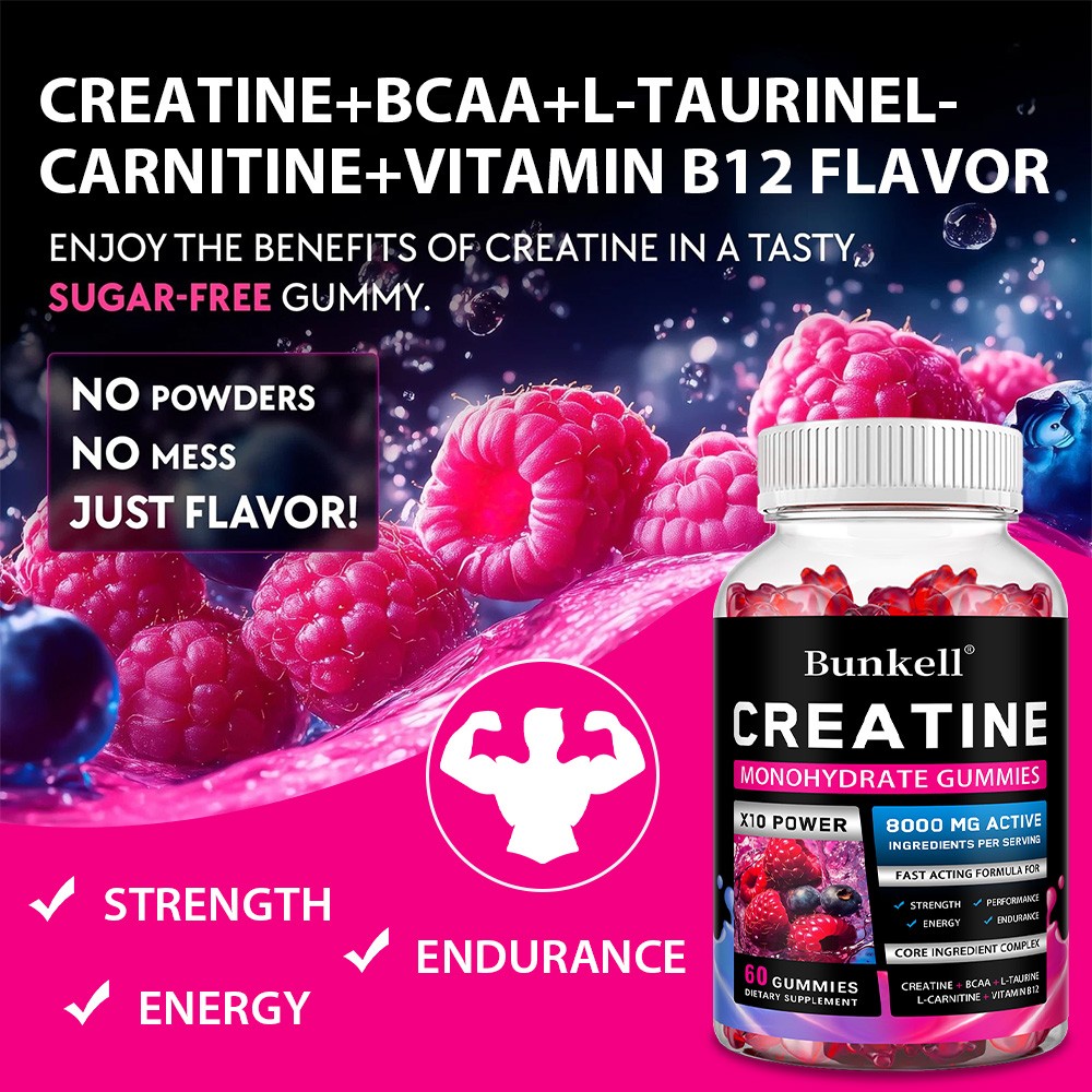 Creatine Gummies 8000mg – Enhance muscle strength and endurance, muscle growth