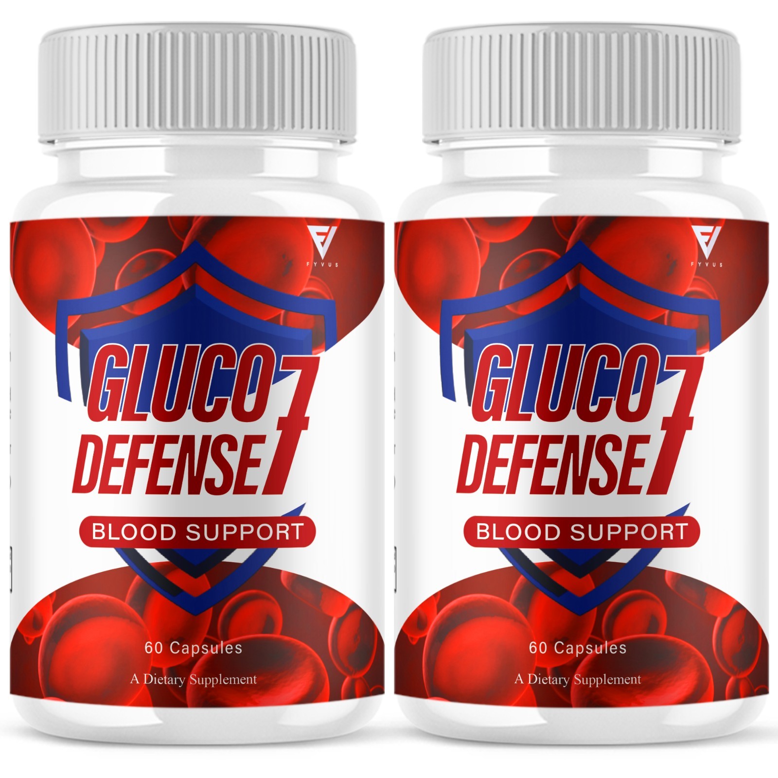 (2 Pack) Gluco Defense 7 Capsules, GlucoDefense7 Daily Formula (120 Capsules)