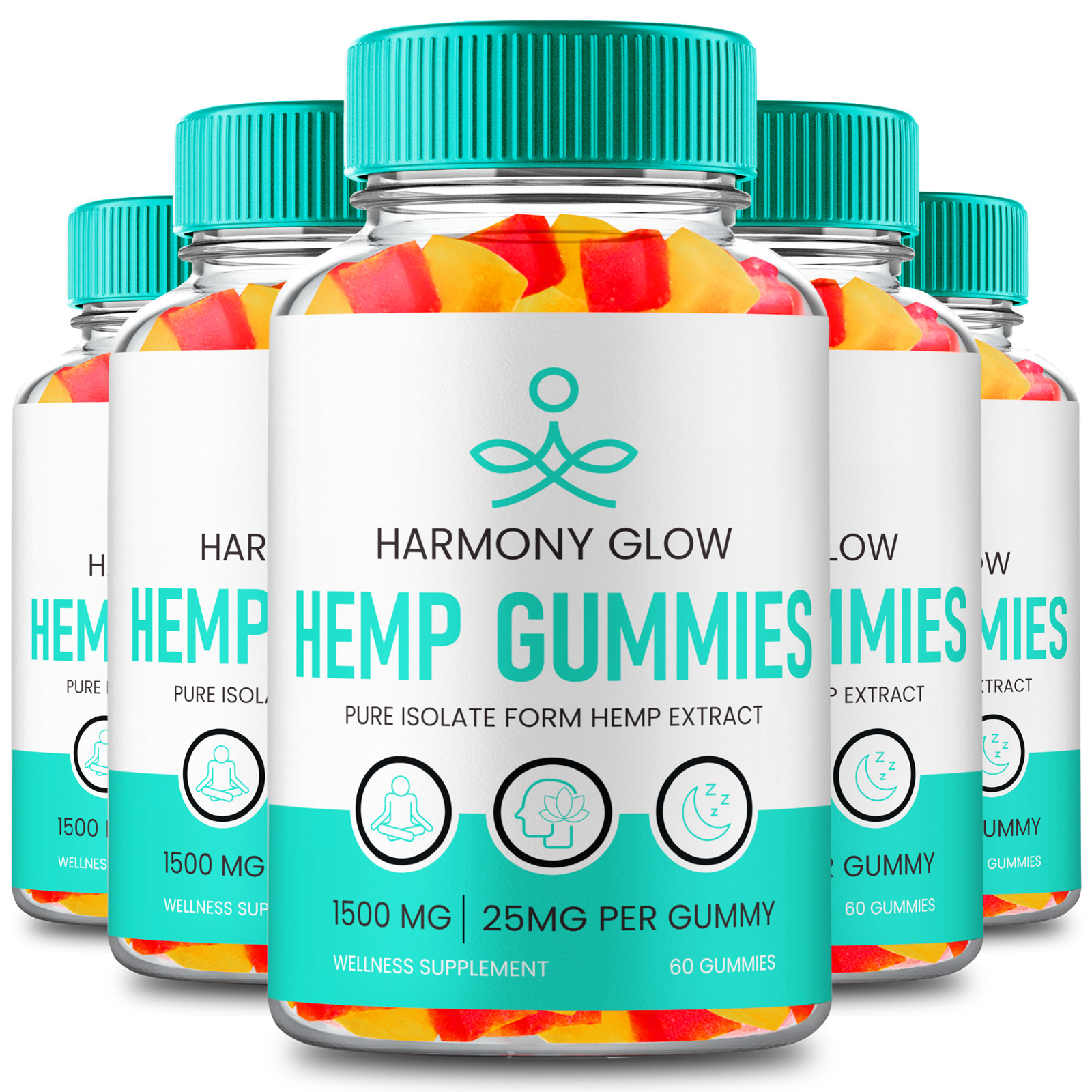(5 Pack) Harmony Glow Gummies – For Overall Health and Wellness Support Gummy