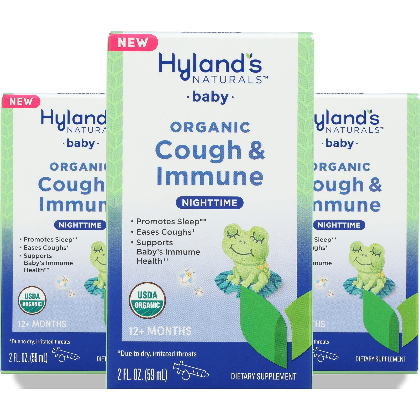 Hyland’S Naturals Baby Organic Cough & Immune Nighttime Supplement 2 Fl 3 Pack
