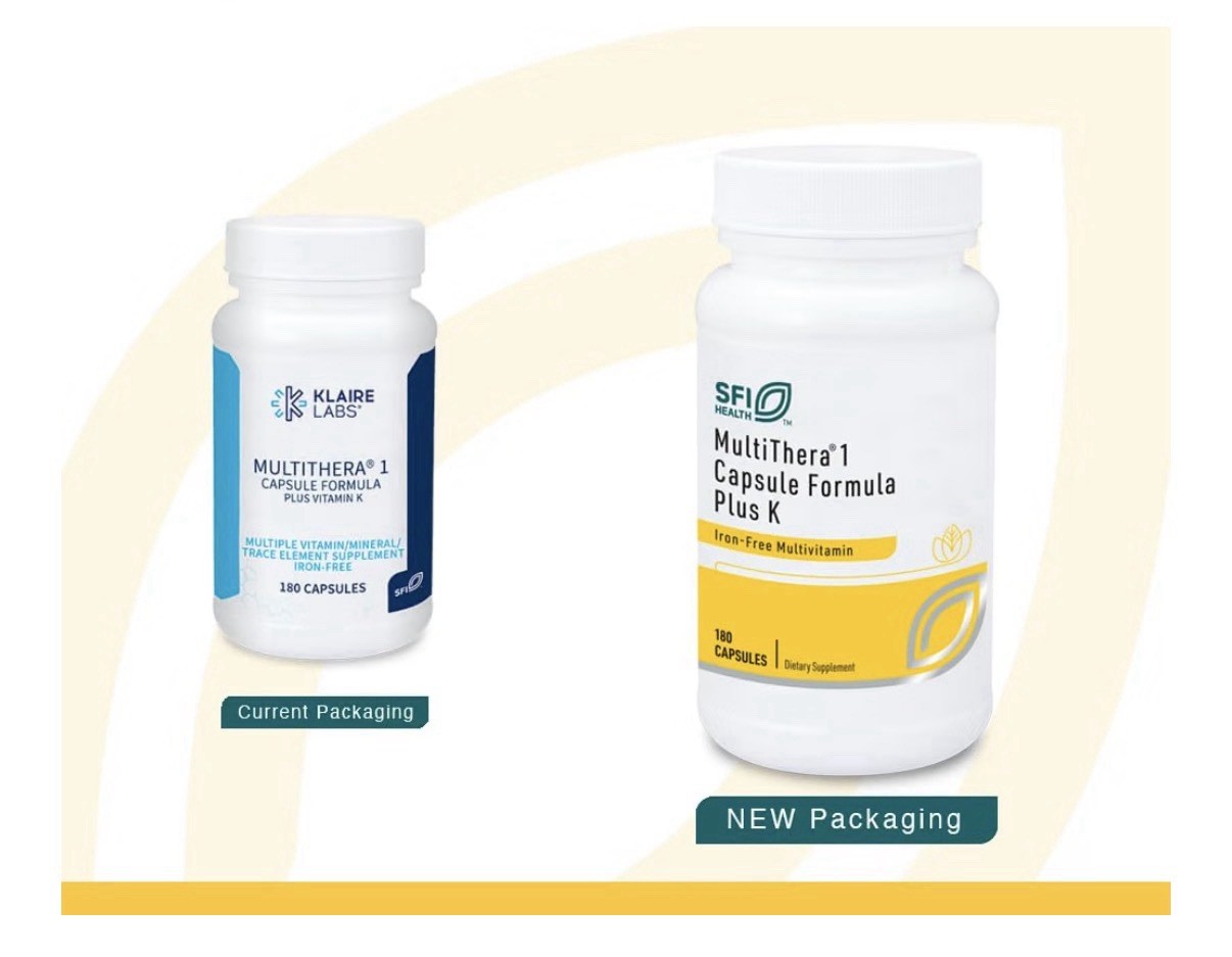 SFI Health MultiThera 1 Capsule Formula Plus K Iron-Free Multivitamin 180capsule