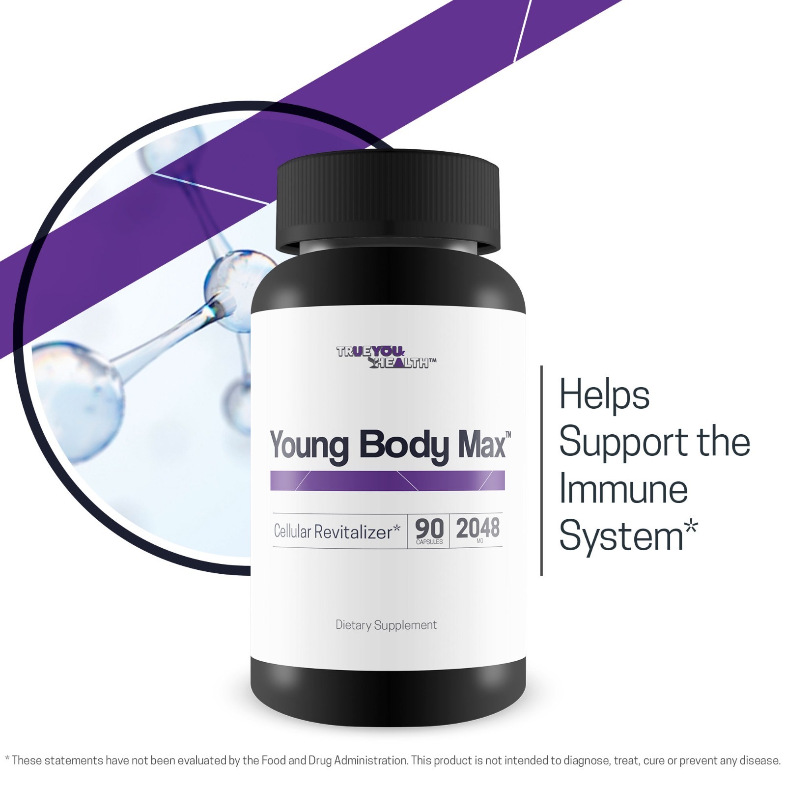 Young Body Max – Cellular Revitalizer Supplement – Support Youth & Longevity