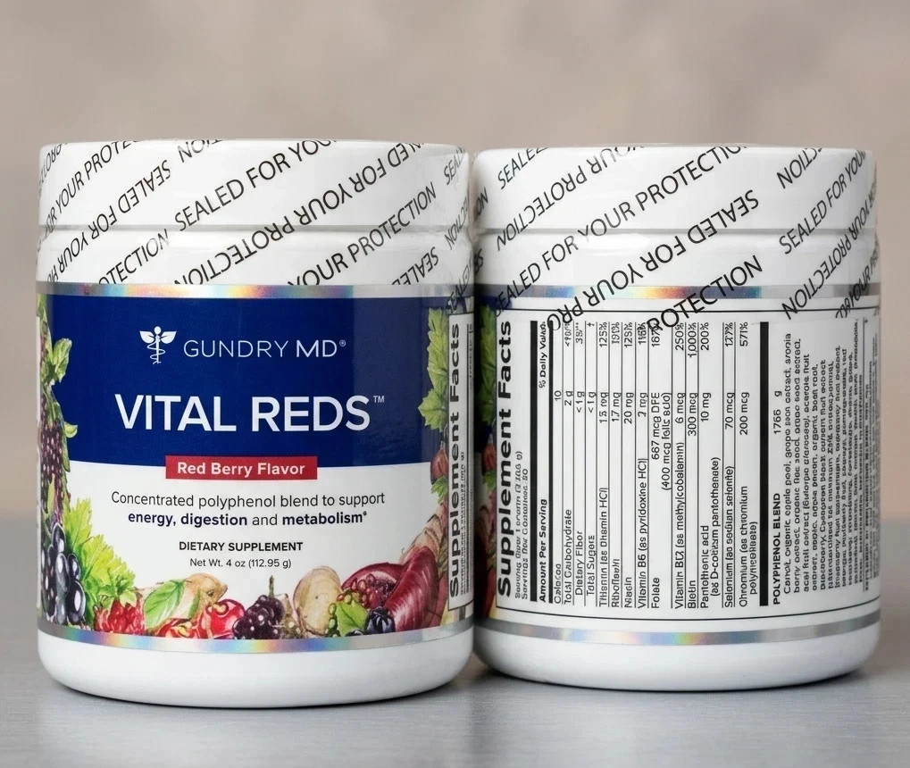 Vital Reds by Gundry MD – Polyphenol Blend Supports Energy Digestion New Sealed