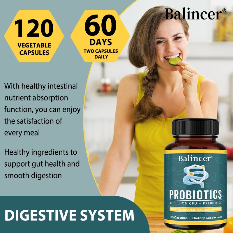 Probiotics+Prebiotics 31 Billion Cfu Support Digestive Gut Health 120 Capsules