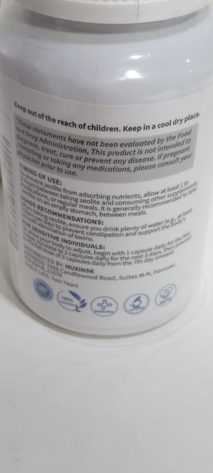 HUXINSK Zeolite Cleanse 13-in-1 Liver & Gut Detox Support 120 Capsules