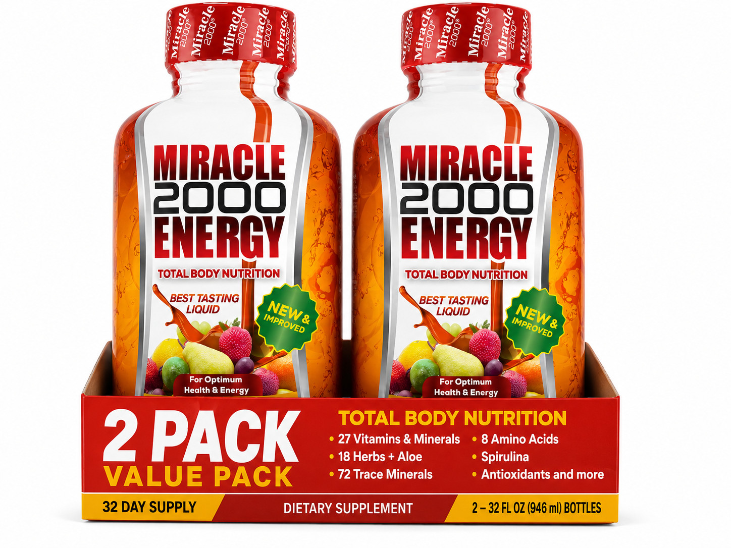 Century Systems Miracle 2000 Energy 32 fl.oz (946 mL) pack of 2