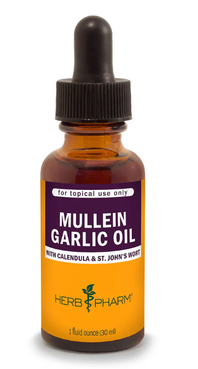 Herb Pharm Mullein Garlic Oil Liquid Extract 1oz Topical Herbal Oil New Sealed