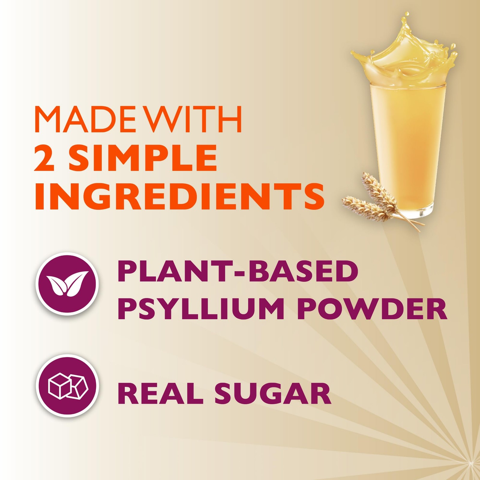 Metamucil Daily Fiber Psyllium Supplement Original Unflavored Powder 114-Doses