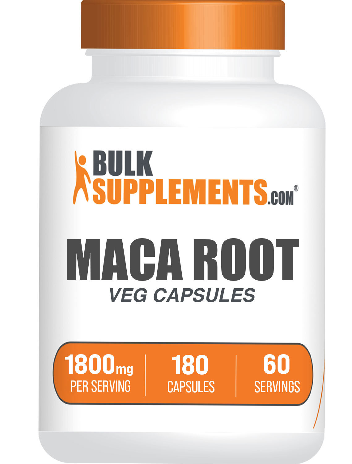 BulkSupplements Maca Root Extract 180 Capsules – Maca Supplement – 1800mg