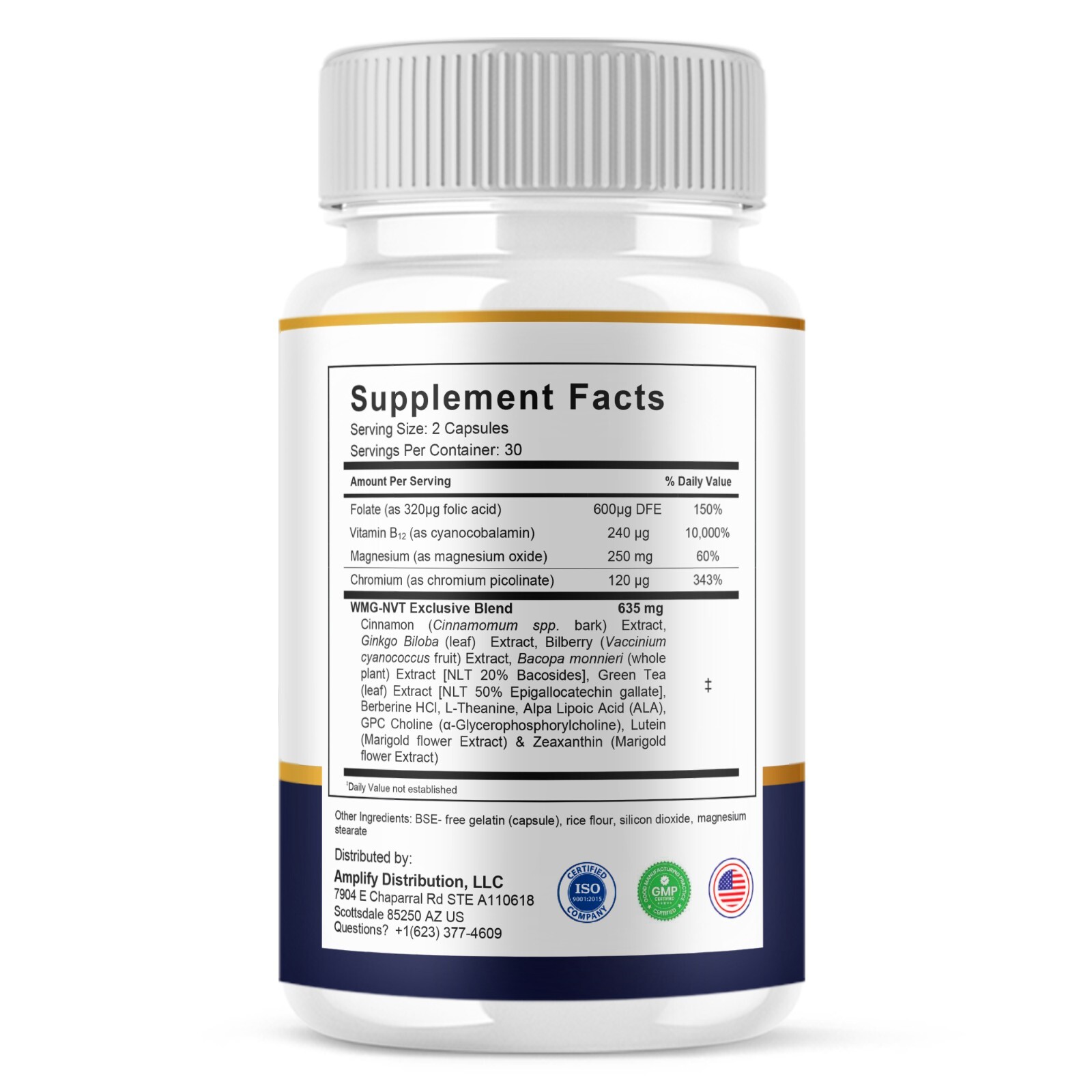 (5 Pack) Brain Defender Advanced Memory Support Supplement Pills (300 Capsules)