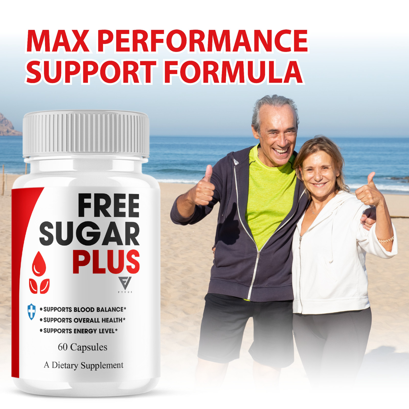 Free Sugar Plus Capsules, FreeSugarPlus Blood Support (60 Capsules)