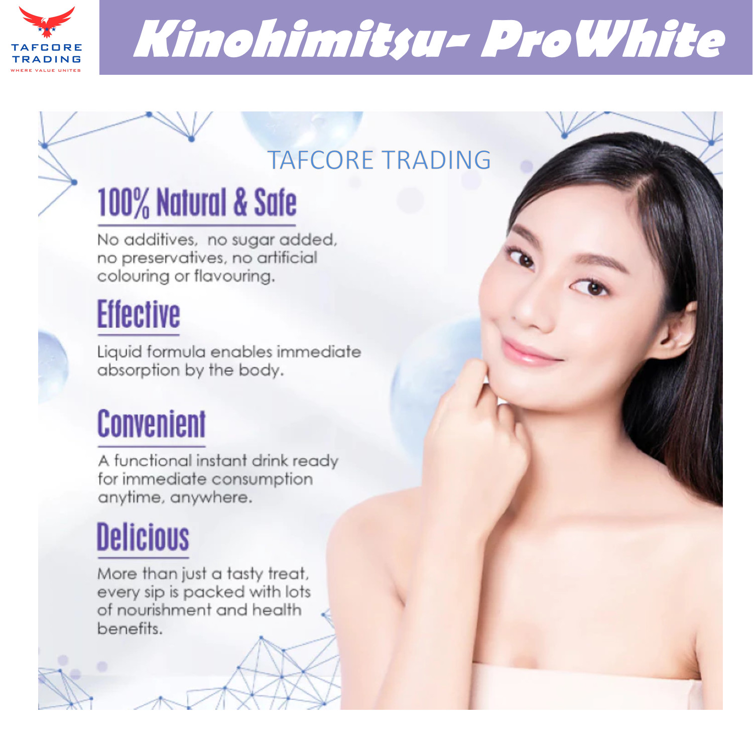 Kinohimitsu ProWhite 8g x 15 sachets Brighten Skin Eliminate Spot Mix Blueberry