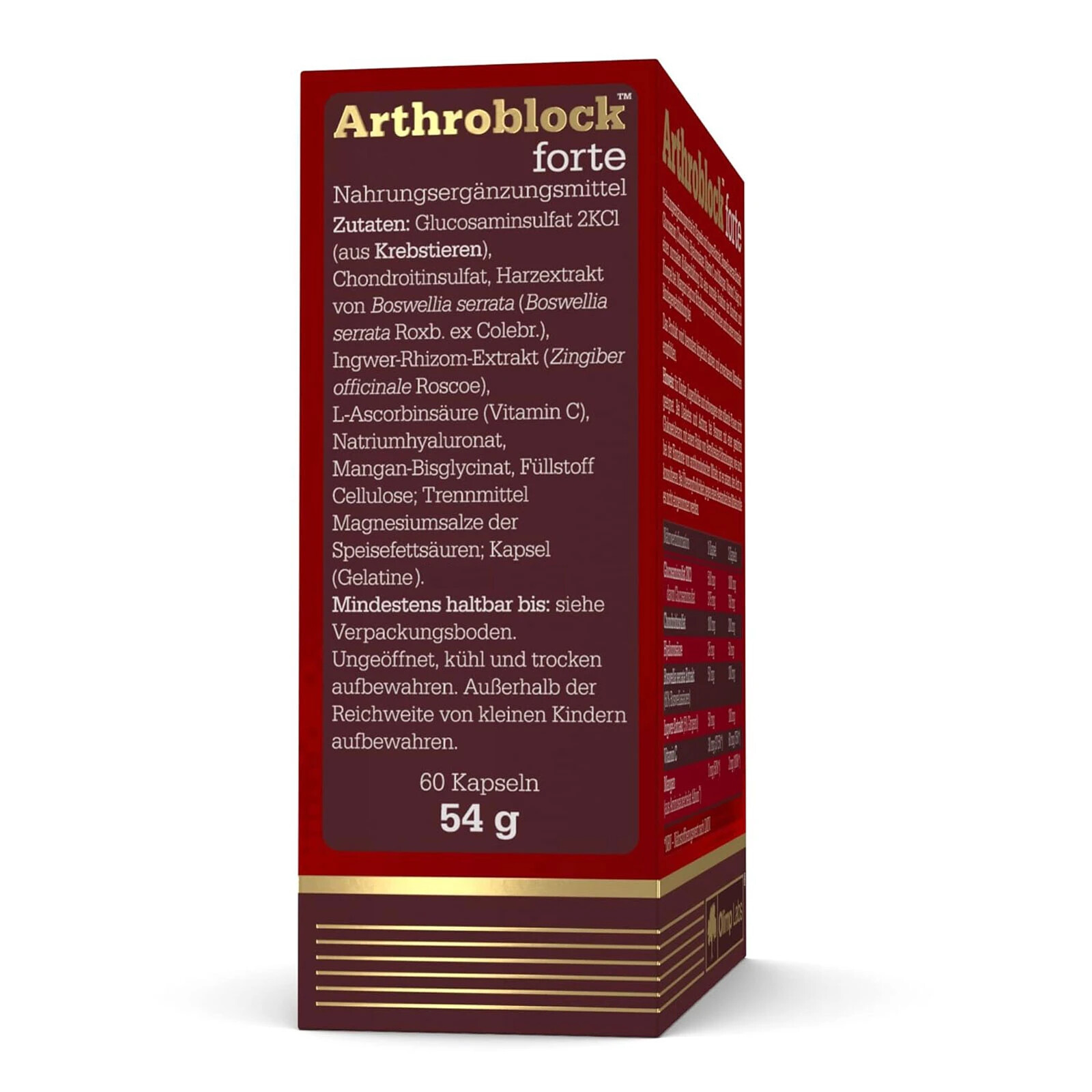 ARTHROBLOCK FORTE – 60-120 Caps – Joint Flexibility Collagen Synthesis Seniors