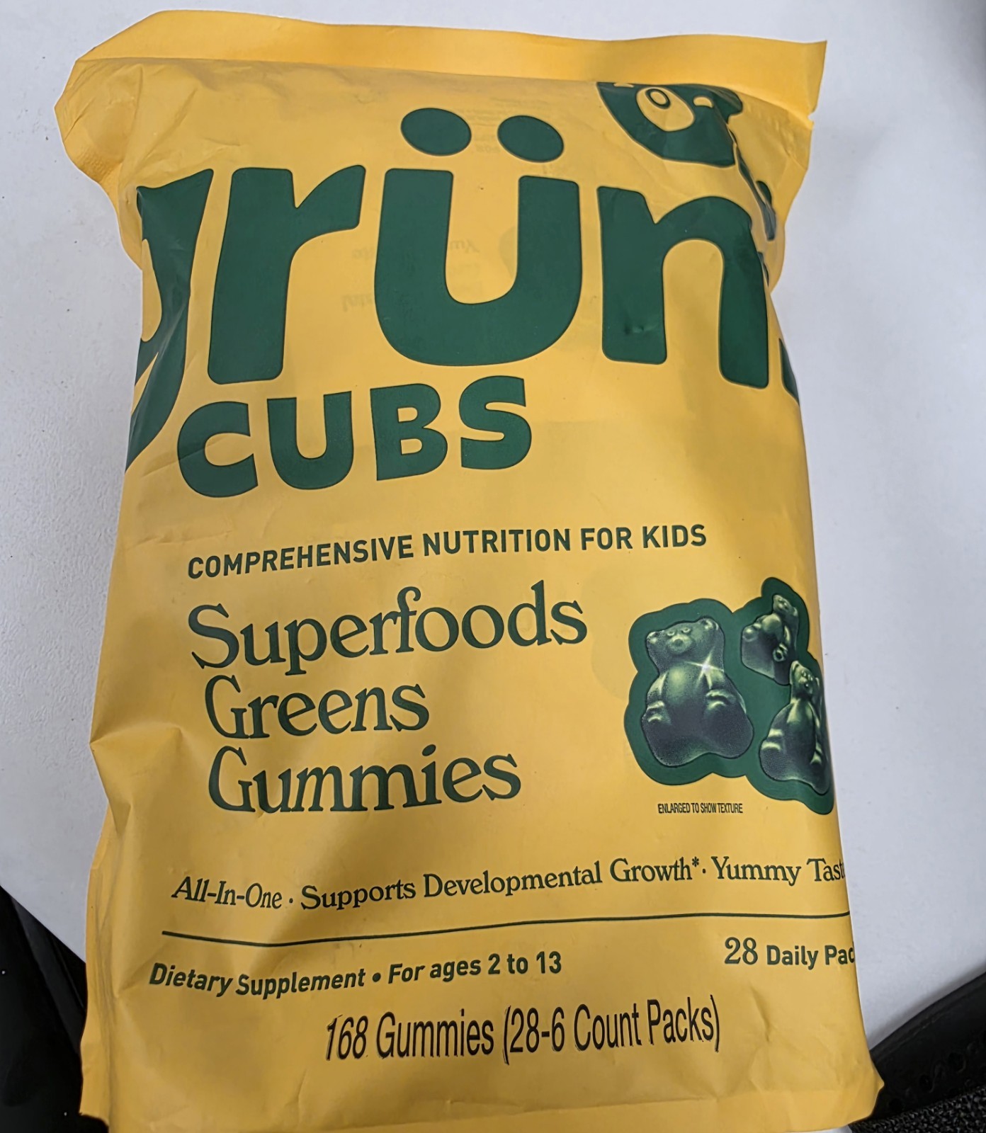 grüns Superfoods Greens Gummies 168 Kids Gluten-Free Nut Free Dairy Free