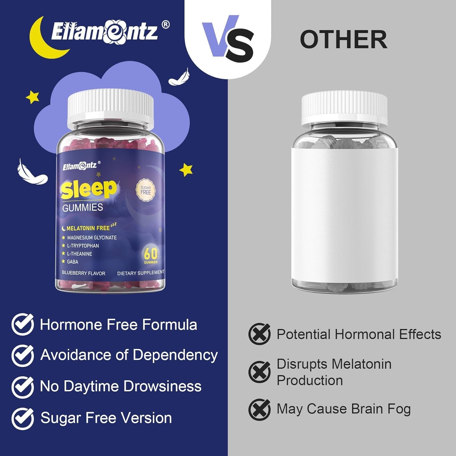 Sleep Gummies with Magnesium Glycinate L-Tryptophan 120ct Sugar Free