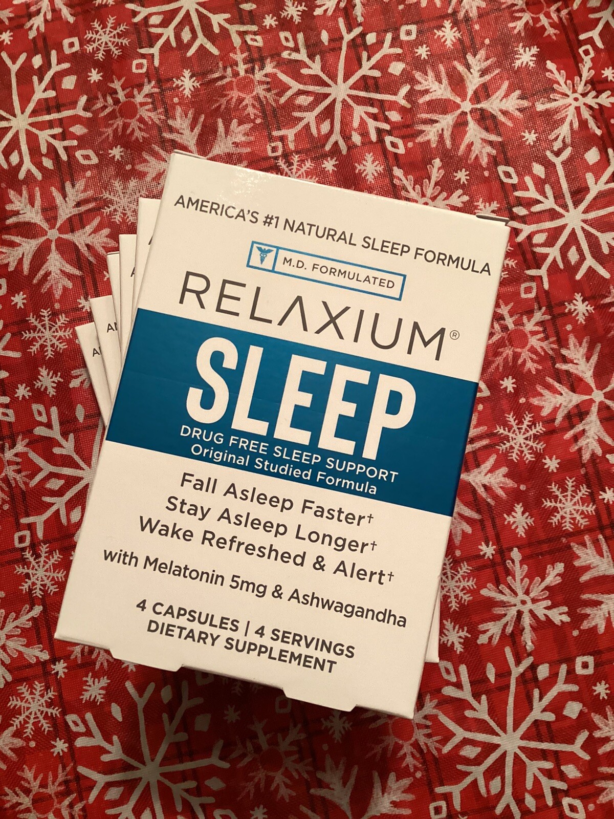 Relaxium Sleep Drug Free Sleep Support 6 Packs Of 4 Vegan Capsules Lot of 6