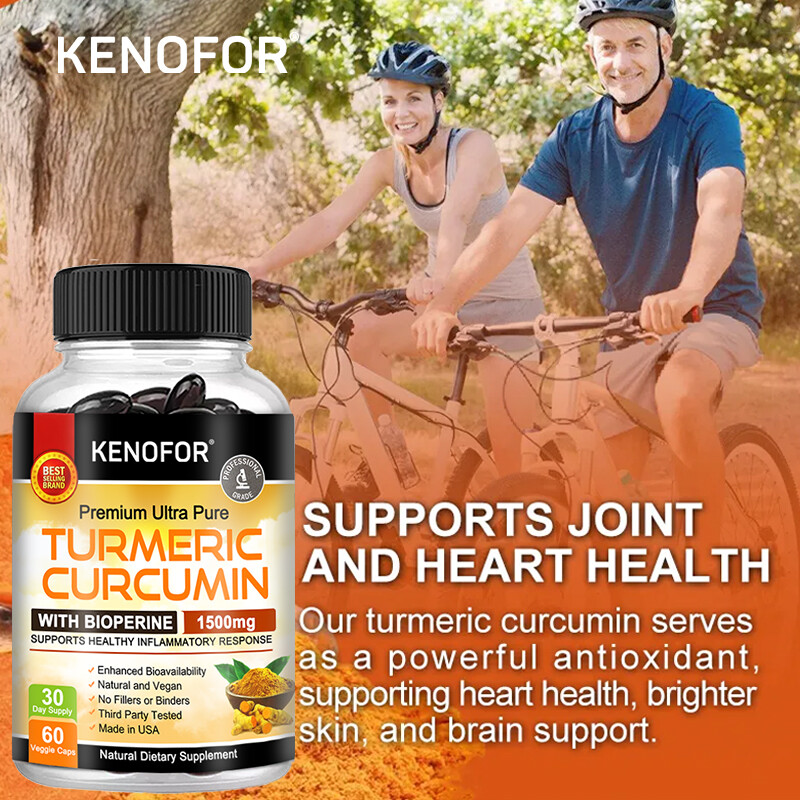 Curcumin Ginger + Black Pepper Joint Pain Maximum Strength 60 Capsules