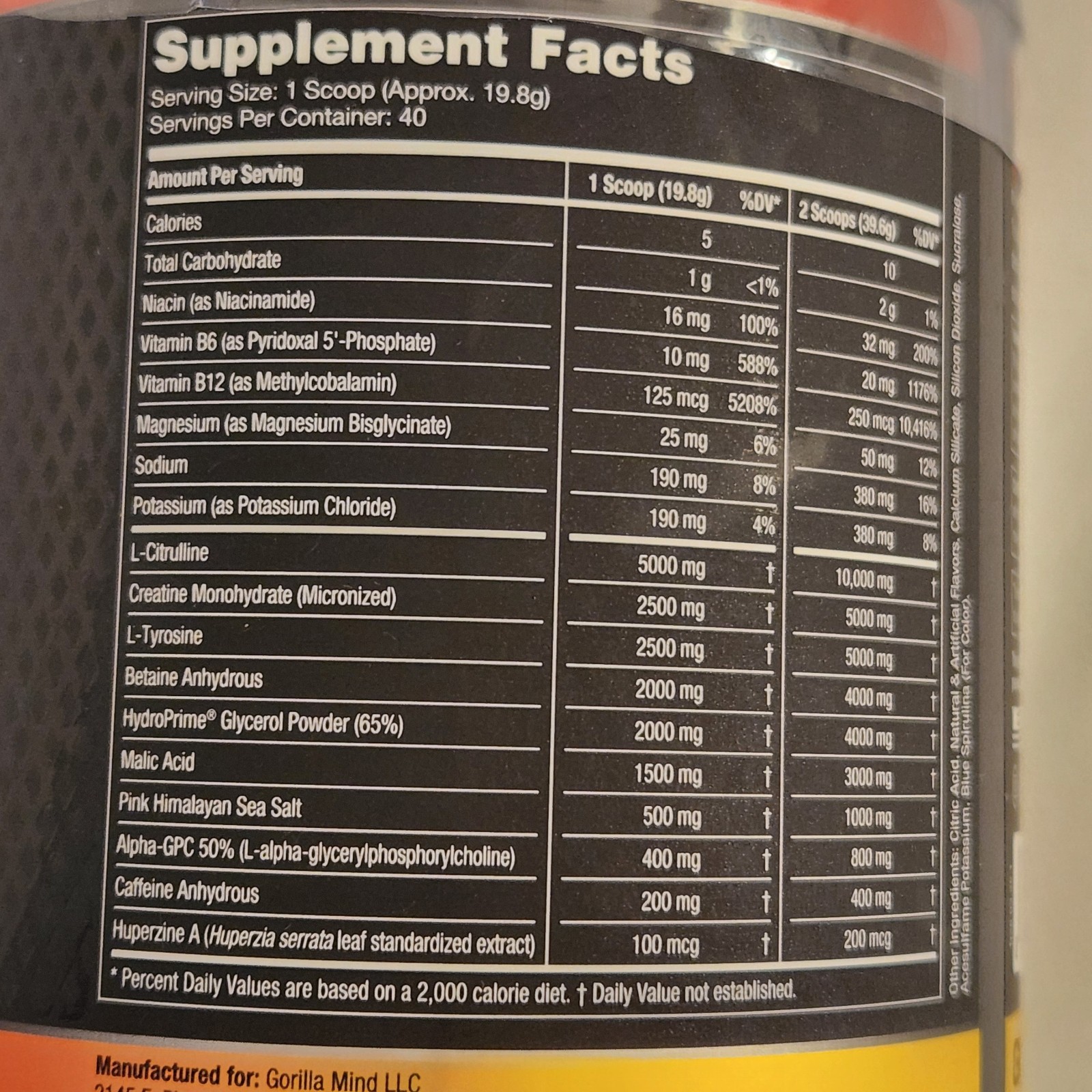 Gorilla Mode Pre-Workout – Blue Raspberry (40 Servings) …New Factory Sealed…